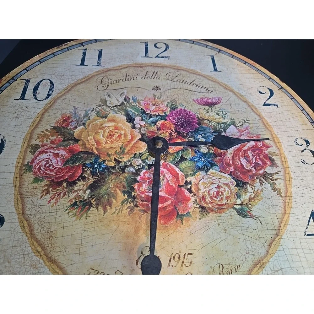 Howard Miller A Moment in Time The Garden Italiana Clock 620-403 Pendulum Flower
